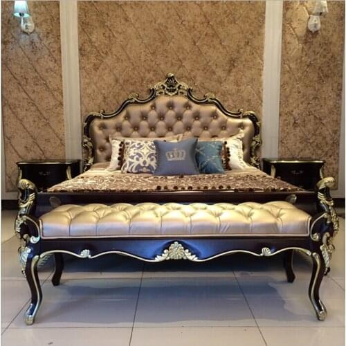 High quality European modern bed French bed bedroom furniture 1.8 m 3126