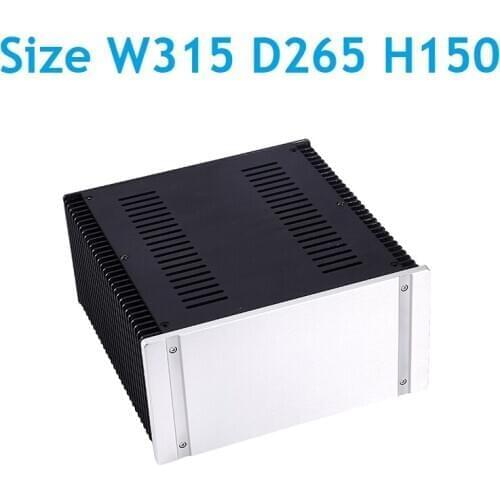 Full Aluminum New DIY Tube Amplifier Chassis Class A Preamplifier Power Case Size W315 D265 H150 Decoder Amplifier Enclosure