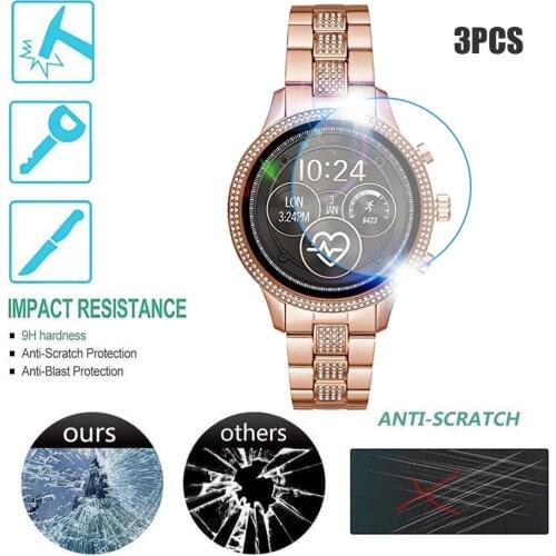 3PCS Tempered Glass Screen Protector for Michael Kors MKT5068 Watch Clear Film Quality Screen Protection Film In Stock