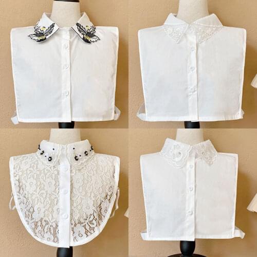 Adult Fake Collars for Women Adjustable Sweater Blouse Decorative Collar Female Button Down Fake Lapel for Dress Accessories
