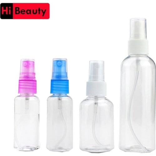 1PC Portable Makeup Spray Bottle Transparent PET Plastic Refillable Bottles Perfume Sub-bottling Cosmetic Makeup Spray Bottle