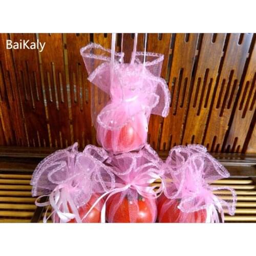 1000pcs Diameter 26 Round Drawstring Organza bag Jewelry packaging bag for Decoration Wedding/Home/Christmas/Party Favors pouch