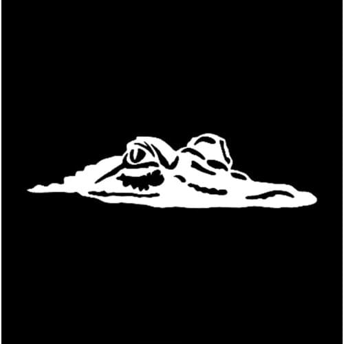 18.3cm*4.8cm Crocodile Animal Car Sticker Vinyl Decal Car-Styling Black/Silver N1040