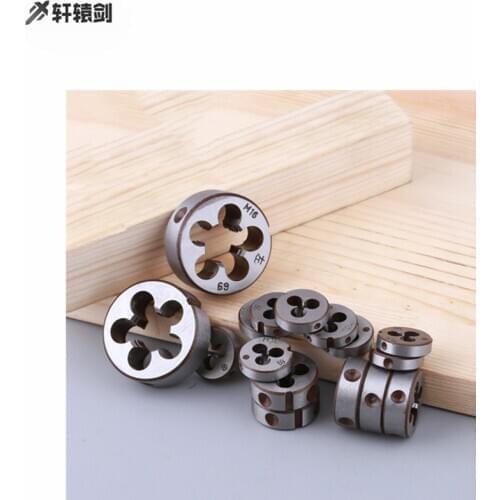 2pcs Left M12x1.5 M13X1.5 LH M14X1.5 M16 M18 M20X1.5 Left thread solid circular screwing dies-matric thread tool