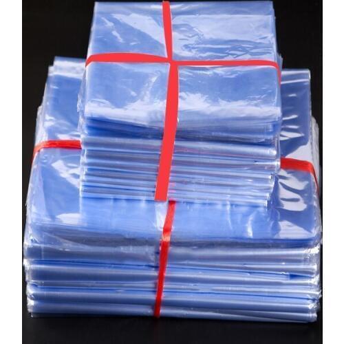 200Pcs/Lot 3"x7.9" ( 7.5*20cm) Soft Transparent Blow Molding PVC Heat Shrinkable Bags Film Cosmetic Storage Pack Wrap Materials
