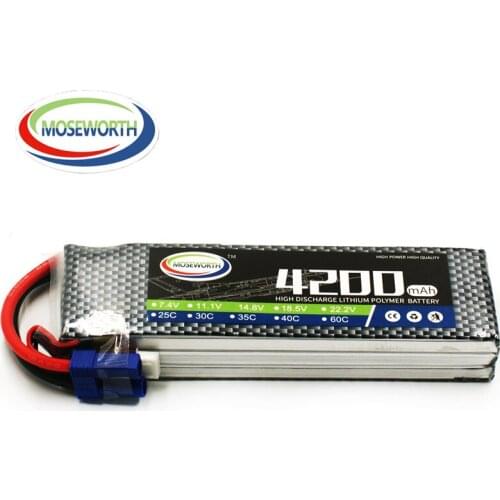 3S 11.1V 4200mAh 30C Lipo Battery For RC Airplane Drone Helicopter Quadcopter Car Remote Control Toys Lithium Polymer Battery