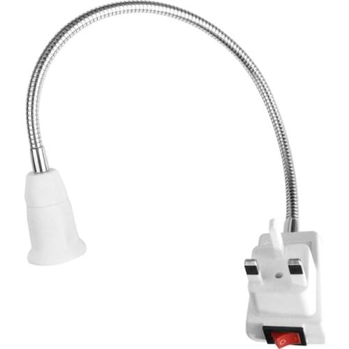 AC 110-230V 6A E27 Light Lamp Bulb Holder Flexible Extension Converter Switch Adapter Socket 20cm EU / UK Plug
