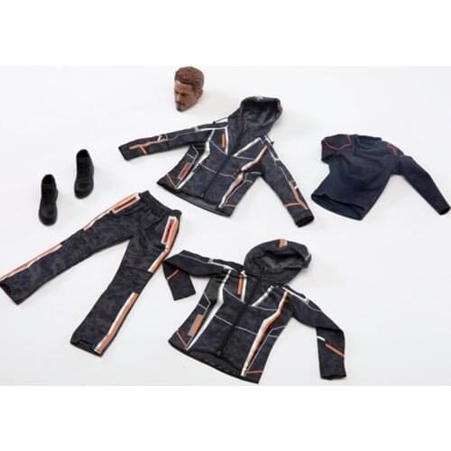 XT-001 1/6 Scale Male Figure Accessory Tony Nano Combat Uniform Set Shoulder Deluxe Edition Head Clothes Shoes Accessories Model