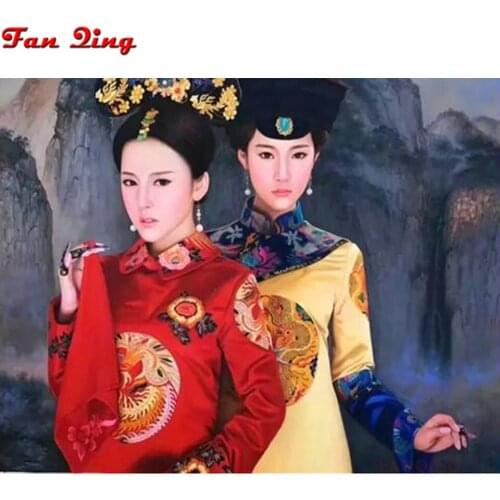 Diamond Painting Full Square Drill 5D DIY Diamond Embroidery Ancient chinese woman Cross Stitch Mosaic Rhinestone Art