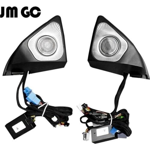 Car 3D rotating tweeter suitable for Mercedes-Benz A-Class CLA W177, 64-color LED ambient light, tweeter cover, audio trumpet ho