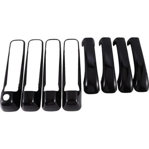 Gloss Shiny Black Protect Door Handle Cover Accessories 4 Doors for 2009-18 Dodge Ram 1500 2500 3500