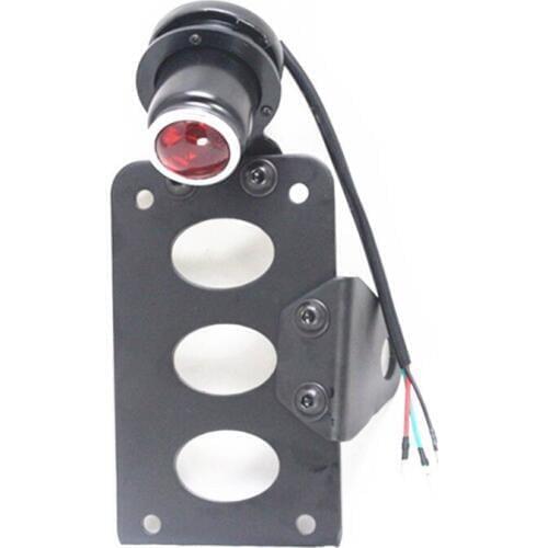 Motorcycle Side Mount Rear Tail Light License Plate Bracket Chopper Touring ATV Cafe Racer Old School Bobber Touring