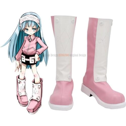 Pirica Shoes Cosplay Shaman King Usui Pirica Cosplay Boots Customized Pink Shoes for Unisex