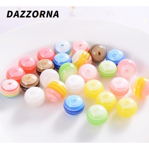 Resin Beads Transparent Screw Thread Loose Beads for Diy Handmade Making Jewelry Bracelet Necklace Accessories