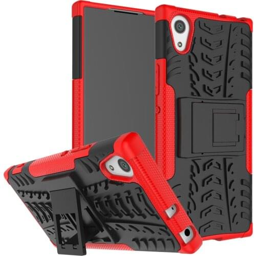 For Sony Xperia XA1Case Robot Armor Heavy Duty Hard Plastic Cover Xperia XA1 Plus Case Silicone Rubber Kickstand XA1 Ultra Case