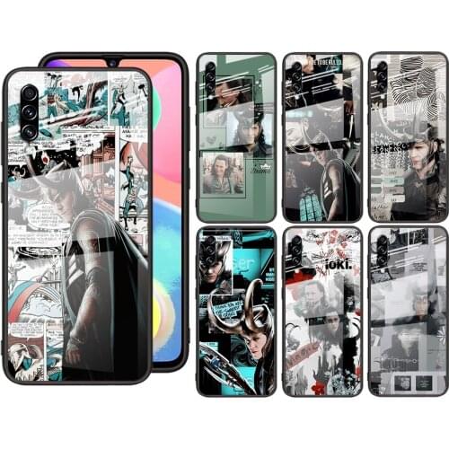 Tempered Glass Cover Marvel Avengers Loki For Samsung Galaxy S21 Ultra Plus 5G M51 M31 M21 Shockproof Phone Case