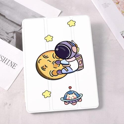 For ipad Case Cute Space Bear For iPad Air 1 2 3 4,11 inch ipad 5th 6th 8th 7th,12.9 inch ipad Pro 2018 Mini 4 5 Protective Case