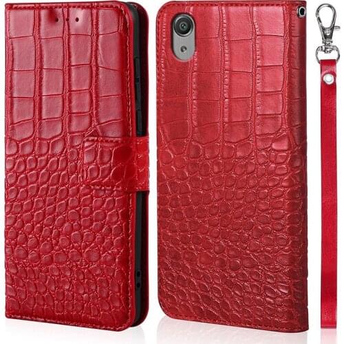 Flip Case For for Sony Xperia X F5121 F5122 Leather Cover Wallet Phone Cases for Sony Xperia X f5121 f5122 Crocodile skin Case