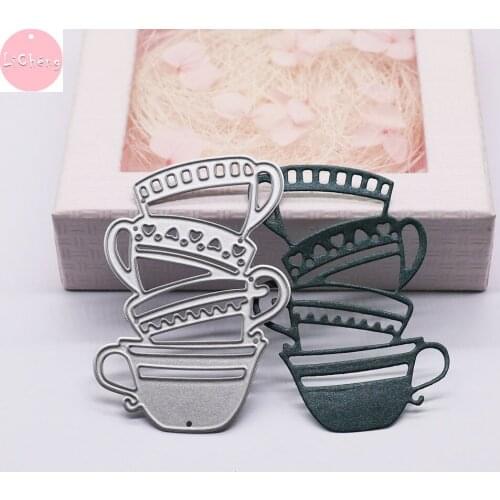 Coffee Cups Die Cutting Dies Scrapbooking Troqueles Embossing Folder Card Making Molds Paper Cutter Scrapbooking DIY Stencil