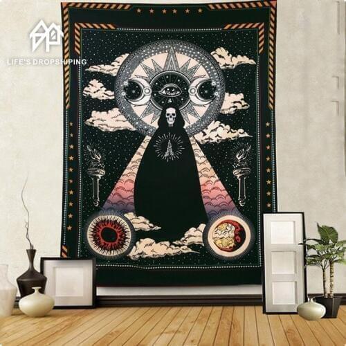 The skeleton Tapestry A god of death Tapestry Home Decorations Wall Hanging Wall Tapestry Blanket Living Room BedroomTapestries