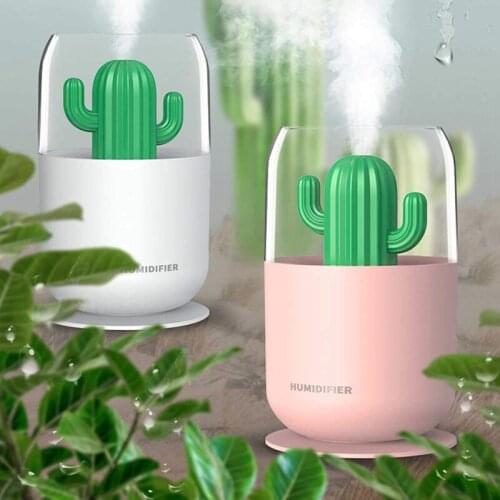 Hot TOD-300Ml Air Humidifier, Quiet Humidifier with Night Light ,Cactus Humidifier ,for Bedroom Living Room Baby Room