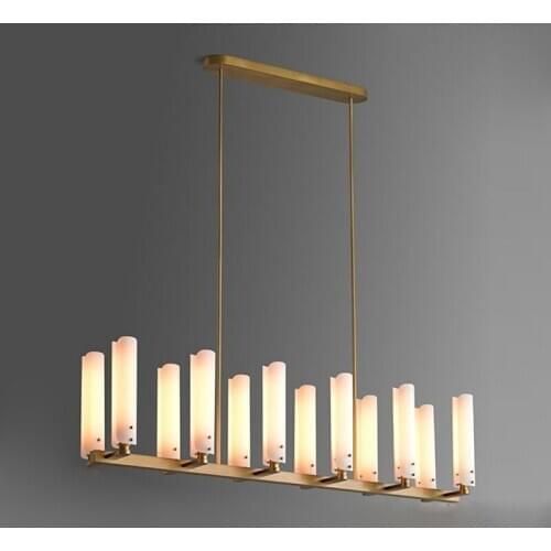 Classic pendant lamp retro Nordic dining lamp brass glass lamp restaurant hotel light Pendant Lights Villa Crystal Light LB40108