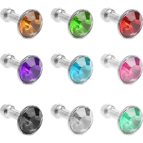 YYDS Round Glittering Rhinestone 3.5mm Anti Dust Plug Earphone Stopper For Smart Phone