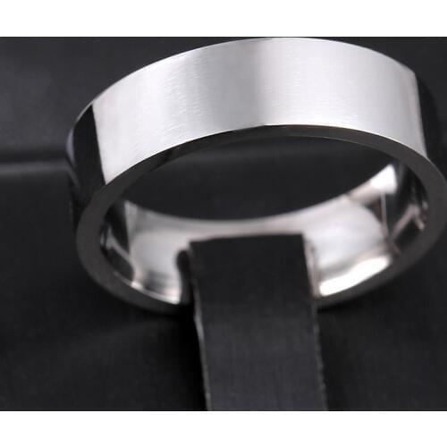 MANGOSKY 6mm Silver Color Stainless Steel Rings For Men and Woman Wholesale Personalized Ring Customize Ring Engraved Ring