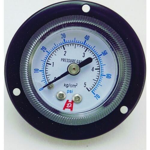 Y40-ZT 1.5" 40mm 70psi panel pressure gauge ,5kg/cm2 panel manometer ,PT1/8" back thread with front flange