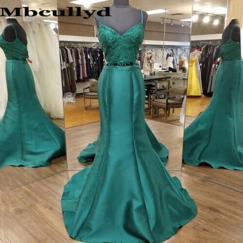 Mbcullyd Charming Two Pieces Prom Dresses Long 2020 Mermaid Evening Party Gowns With Applique Lace Vestidos de fiesta de noche