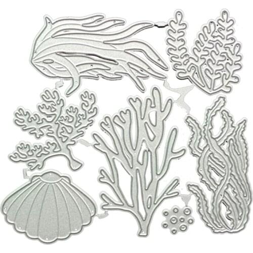Aquatic Plants Metal Cutting Dies Stencil DIY Scrapbooking Album Paper Card Template Mold Embossing Craft Decoration N0PA