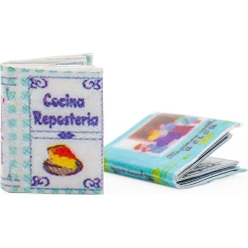 Odoria 1:12 Miniature 2Pcs Books Mini Vintage Book Model Living Room Bedroom Home Set Dollhouse Accessories Doll House Decor