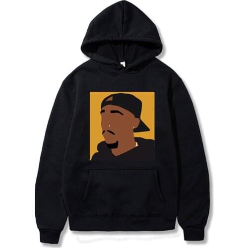 Tupac Shakur 2Pac Fashion Hoodie Men Loose Pullover Hoodie Autumn Long Sleeve Popular Hoodies I Miss 2Pac.Hip Hop Fleece Hoodies