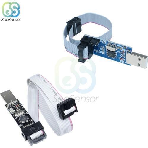 USBASP Download Module USBISP AVR Programmer USB ISP ASP ATMEGA8 ATMEGA128 Support for Win7 64K with 10Pin Wire