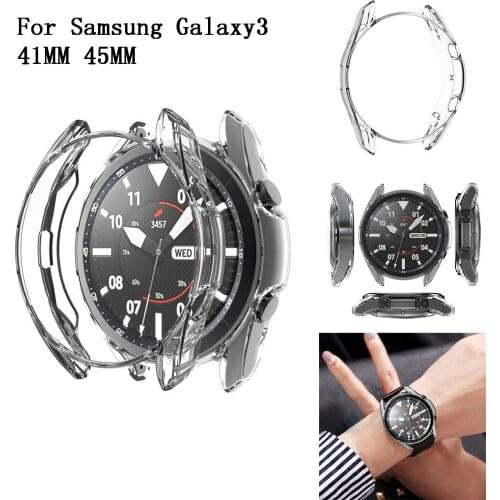 Soft Ultra Slim Clear Screen Protector TPU Case for Samsung Galaxy 3 41MM 45MM Smart Watch Band Accessories Cover Shell Galaxy3