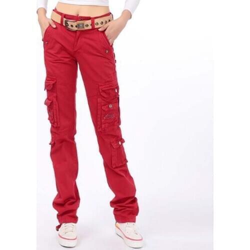 Plus Size New Woman Long Pants Spring Autumn Cargo Pants Loose Overall CASUAL PANTS Madam Lady Women Wear Botton Trousers