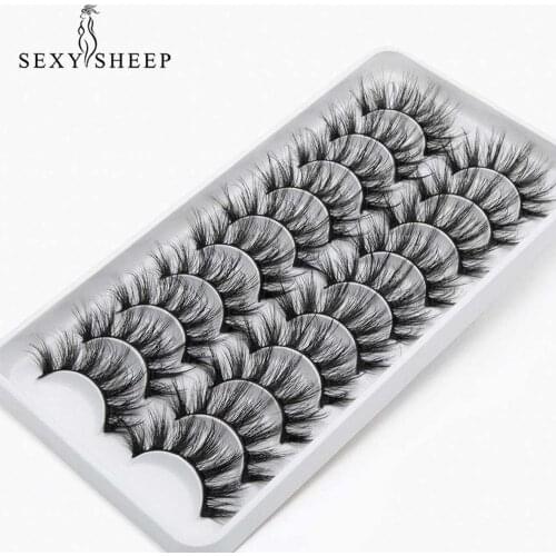 SEXYSHEEP 5/10 pairs of eyelashes 3D mink eyelashes natural long false eyelashes handmade eyelash makeup eyelash extension