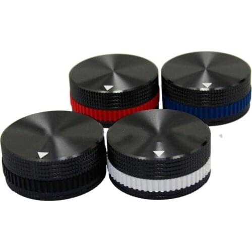 25*15.5* 6mm Ruber Ring Potentiometer Control Knob Volume Audio Electric Guitar Bass Screw Type Knurled Knob 25 X 15.5mm (dh)