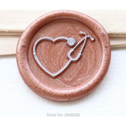 Heart stethoscope Seal Stamp,Nurse Wax Seal Stamp Kit,Doctor seals,gift packing Heart seal,stethoscope wax seal stamp
