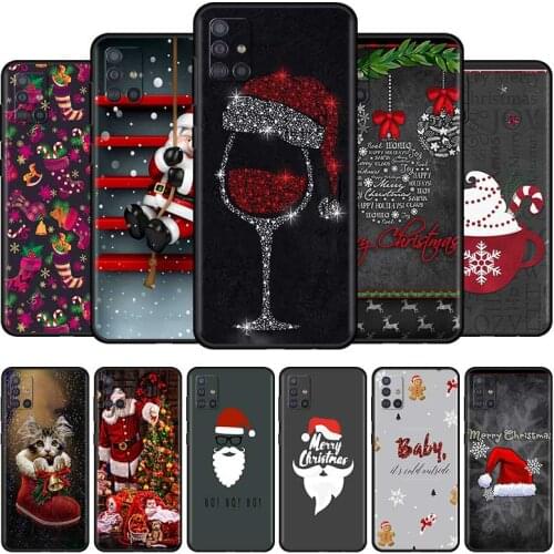 Merry Christmas New Year Silicone Phone Case For Funda Samsung Galaxy A51 A21s A71 A12 A31 A52 A41 A32 A72 5G A02s A11 A02 Cover