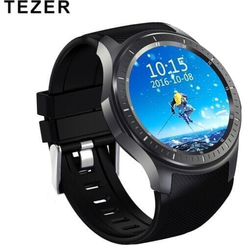 TEZER DM368 smartwatch quad core 512MB+8GB RAM Heart Rate Monitor smart Watches Men Android 5.1 3G/WiFi/GPS SIM Card Anti lost