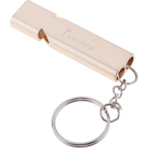 Safety Whistle with Keychain for Boating Camping Hiking Hunting Emergency Survival Rescue Tool Aluminum Alloy