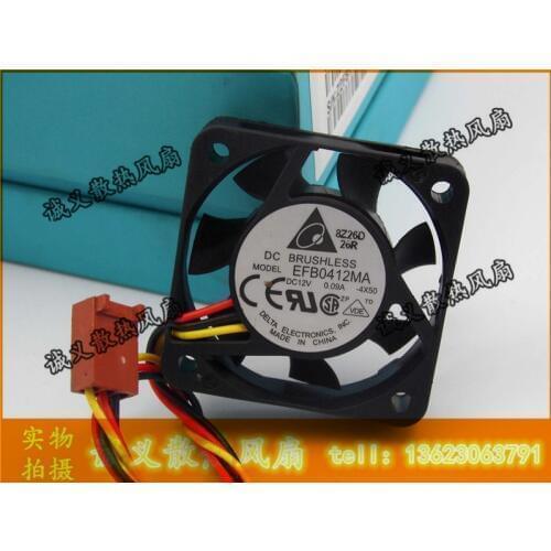 EFB0412MA Delta 4010 12V 0.09A 4CM Double ball bearing cooling fan 40X40X10MM
