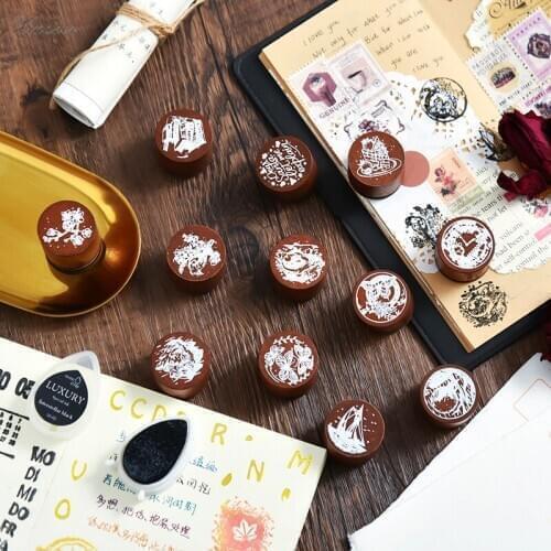 Vintage Mountain books bird flower decoration stamp wooden rubber stamps for scrapbooking stationery DIY craft standard stamp