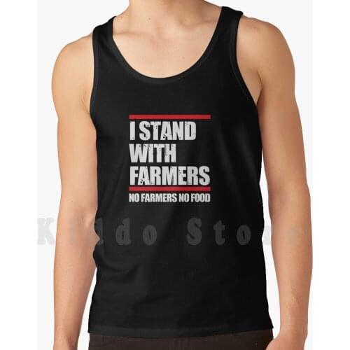 I Stand With Farmers-No Farmers No Food tank tops vest 100% Cotton Punjab Farmers India I Stand With Farmers Kisan Punjabi
