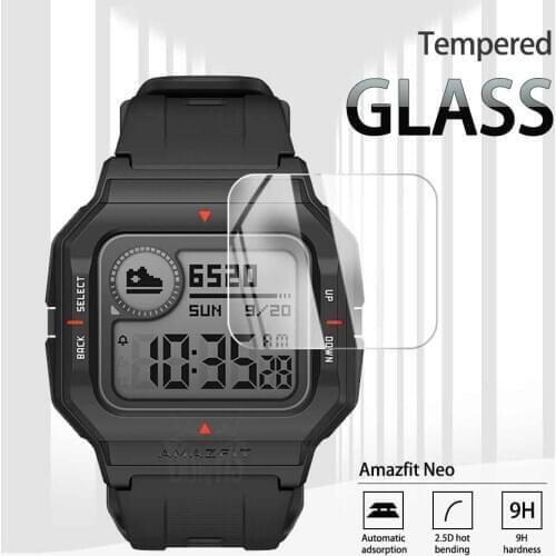 2.5D Tempered Glass Screen Protector For Xiaomi Amazfit Neo Smart Watch 2020 Explosion-proof Anti-Scratch Transparent Film