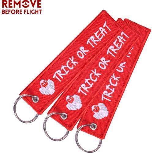 3 PCS/LOT Keychain Novelty Halloween Red Key Ring Fashion Car Motorcycle Key Chains Awesome Ghost Pattern Key Chain Chaveiro