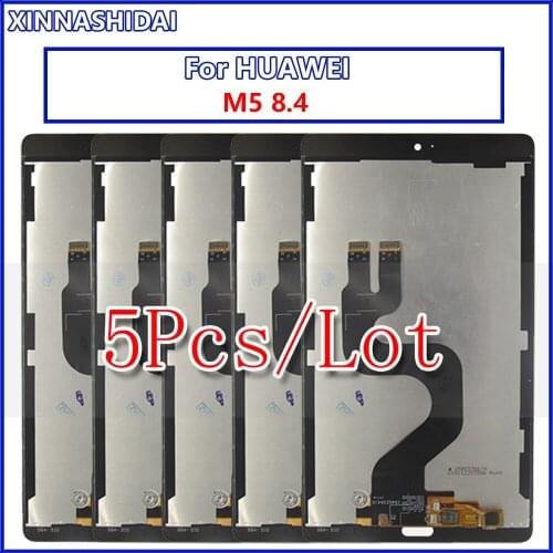 5 Pcs/Lot For Huawei MediaPad M5 8.4 SHT-AL09 SHT-W09 LCD Display Touch Screen Tablet PC Panel Sensor Glass Assembly Replacement