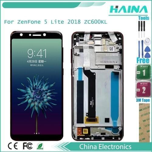 6.0 2018 Original Full Lcd For Asus ZenFone 5 Lite 2018 ZC600KL S630 SDM630 With Frame Lcd Display Touch Assembly And Tools