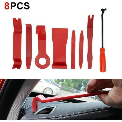 8pcs Car Radio Audio Panel Trim Door Clip Removal Tool Kit Plastic Panel Removal Tool Window Molding Fastener Clips Accessories